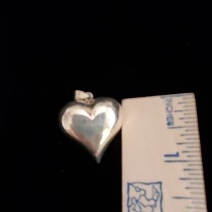 Puffy Silver Heart